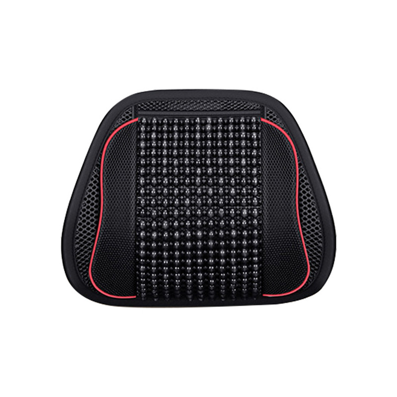 Nugarai kvėpuojanti masažo pagalvėlė, apsauganti nuo streso, universalus namų biuro interjeras Automobilio juosmens atramos sėdynė mediniai karoliukai