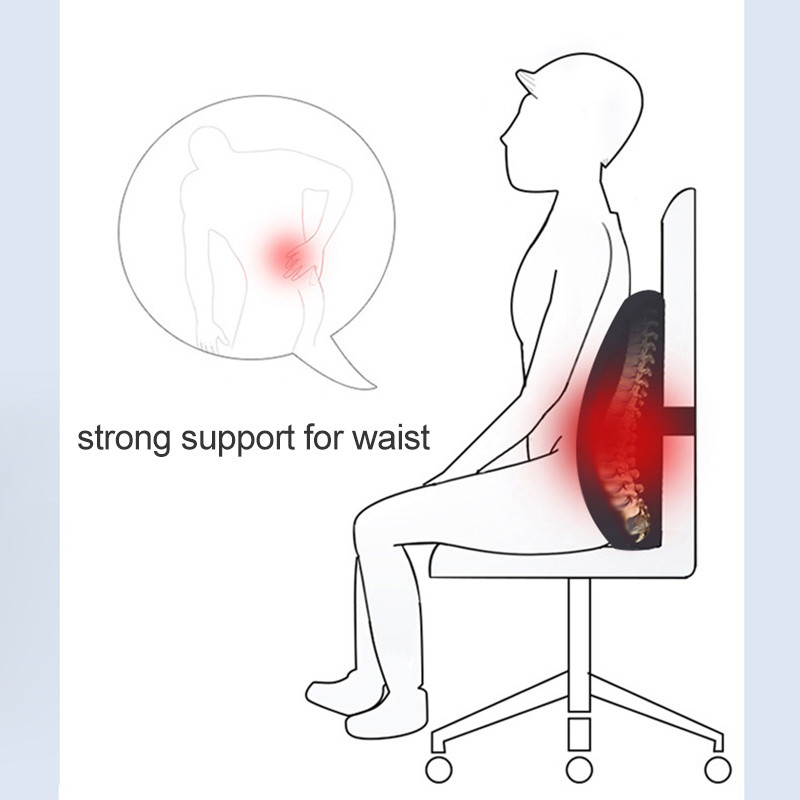 4 spalvų minkštos atminties putos medienos atrama nugaros masažuoklis pagalvė nugaros masažuoklis juosmens pagalvėlė automobilio kėdei Namų biuras malšina skausmą