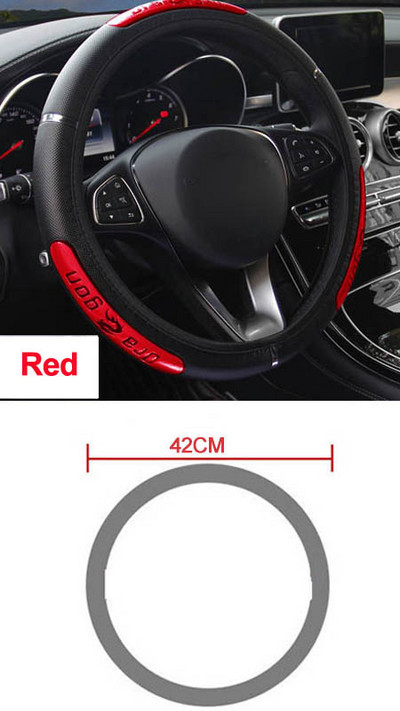 Rooliratta katte Volant Braid roolirattal Dragon 36–50 cm Stuurhoes Funda Volante Auto Car Styling jaoks