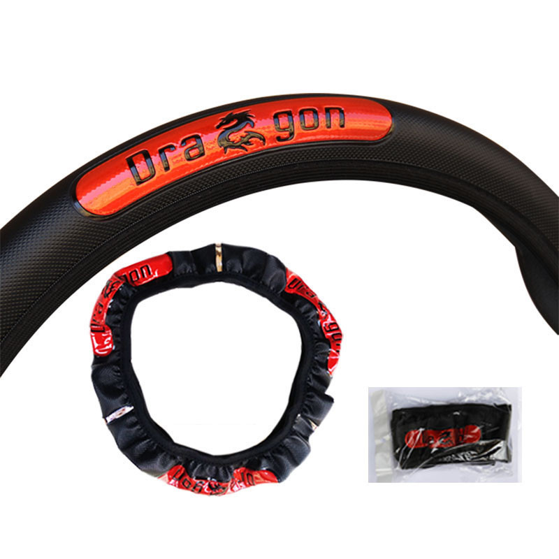 Rooliratta katte Volant Braid roolirattal Dragon 36–50 cm Stuurhoes Funda Volante Auto Car Styling jaoks