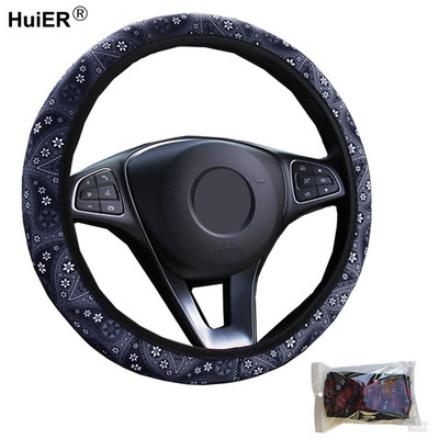 4 stilu automašīnas stūres pārsega modes dizains Funda Volante universāls aptinums uz stūres Auto piederumi