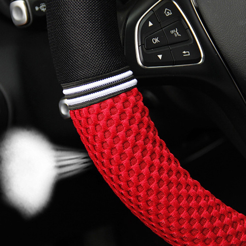 6 színű autó kormánykerék burkolat Sport divat jégselyem 3D masszázsrács fonat a kormánykeréken Volant Auto Car Styling