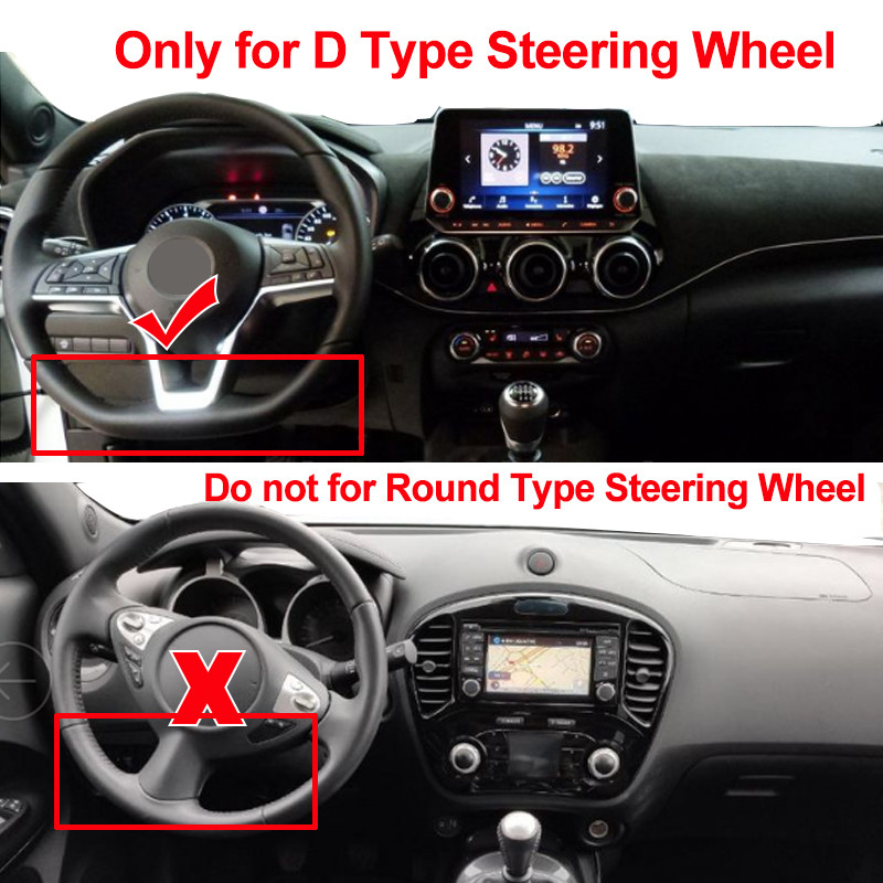 D tipo automobilio vairo dangtis, skirtas Nissan Micra 5 V 2017 2018 2019 2020 2021 Juke 2 2019 2020 2021 D tipo vairui