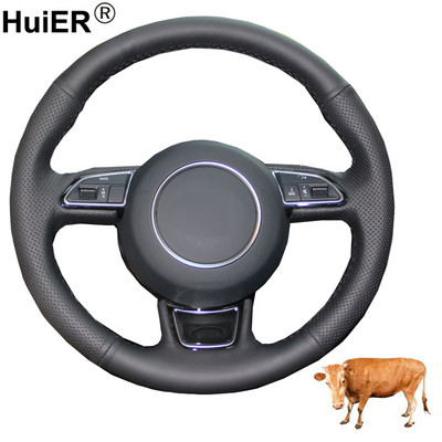 Rankinis siuvimas automobilio vairo dangtelio viršus Audi A3 A4 A5 A6 A7 Allroad RS 7 2014-2015 S6 S7 2013-2018 S8 2013-2018