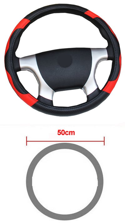 Husă volan mașină autobuz camion pentru 36 38 40 42 45 47 50 CM diametre de afară albastru roșu microfibră piele înveliș pentru volan