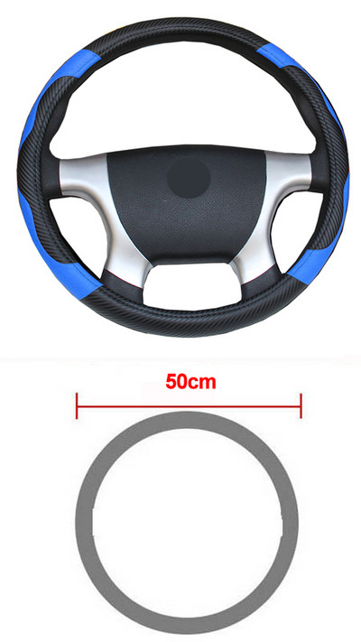 Husă volan mașină autobuz camion pentru 36 38 40 42 45 47 50 CM diametre de afară albastru roșu microfibră piele înveliș pentru volan