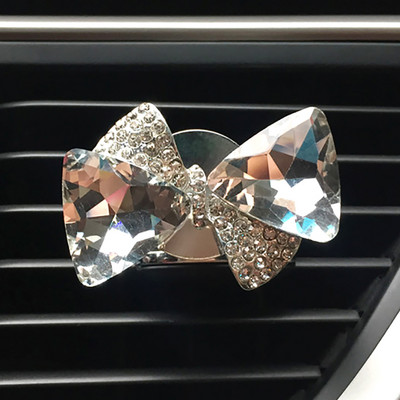 „Bowknot Bling“ automobilių aksesuarai Interjero dekoras Automobilių oro gaiviklis „Auto Outlet“ kvepalų klipas Kvapas Aroma difuzorius Automobilių papuošalai Dovanos