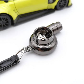 Μίνι στροβιλοσυμπιεστής με μπρελόκ Real Whistle Mini Turbo-charger Δαχτυλίδι ρουλεμάν περιστρεφόμενο κράμα ψευδαργύρου μεταλλικό μπρελόκ Εσωτερικά αξεσουάρ αυτοκινήτου