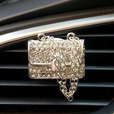 Bling erszényes autós kiegészítők lányoknak ajándék autó kivezető parfüm klip légfrissítő autó illat diffúzor Elegáns dekoráció autódísz