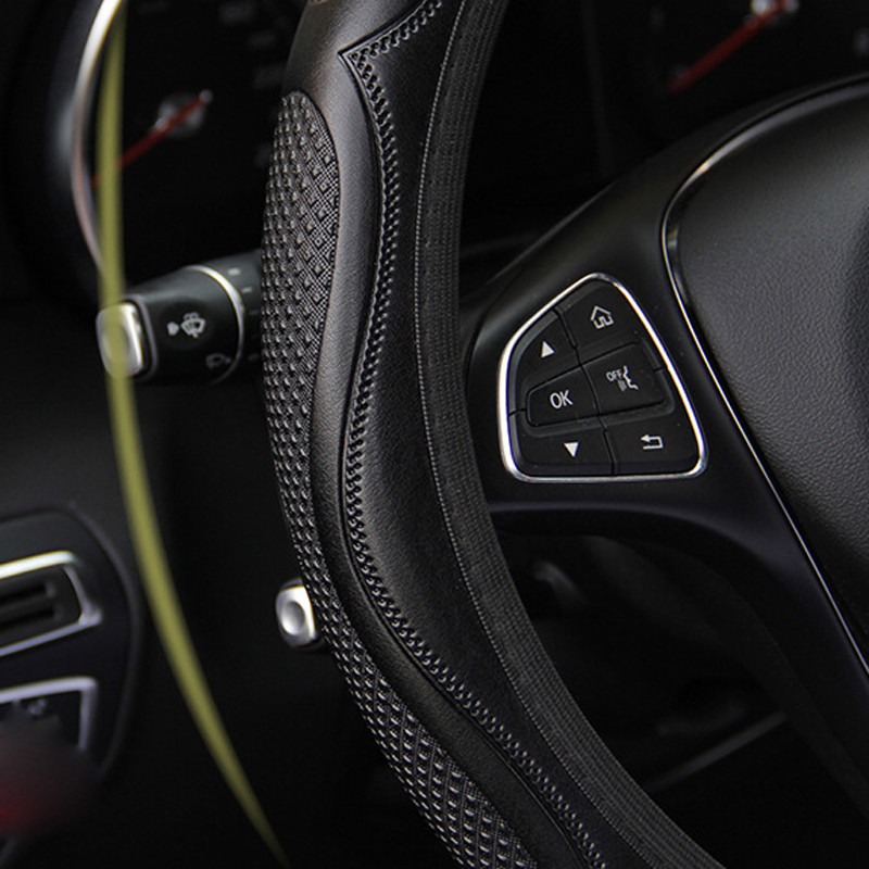 Navlaka za volan automobila Funda Volante Pletenica na volanu Volan Udobna Izdržljiva Za 37 38 CM Auto Bez unutarnjeg prstena