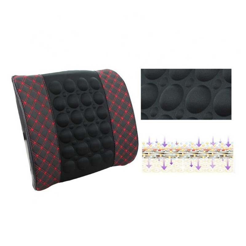 Automobilio elektrinė masažinė nugaros pagalvė, skirta automobilio sėdynės atramai Sveikatos priežiūra Juosmens pagalvėlė Automatinė nugaros pagalvė odinė Automatinė sėdynės nugaros atrama