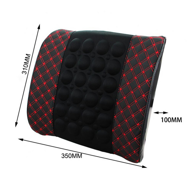 Automobilio elektrinė masažinė nugaros pagalvė, skirta automobilio sėdynės atramai Sveikatos priežiūra Juosmens pagalvėlė Automatinė nugaros pagalvė odinė Automatinė sėdynės nugaros atrama