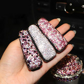 Autós napszemüvegtartók Jegykártya-rendező autóban napellenző szemüvegrögzítő, autós kártyacsipesz Bling Decor autós kiegészítő nők számára