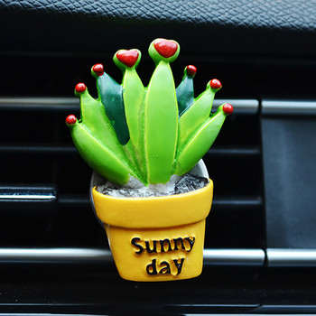 3D Cactus Flower Flavoring In Car Scent Freshner Air For Auto Perfume Diffuser Air Vent Clip Αξεσουάρ αυτοκινήτου Δημιουργική διακόσμηση