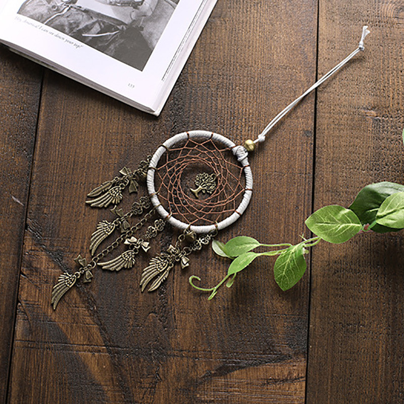 „Dream Catcher“ automobilio pakabinimo priedai Automobilio galinio vaizdo veidrodžio pakabukas Automobilio interjeras Etninis namų dekoras „Lucky Trim“ automobilio papuošalai