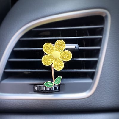 2022 m. Nauji gėlių automobilių aksesuarai, mergaičių oro ventiliacijos spaustukai, automobilių aromato difuzorius, skonio automobilių gaiviklis, automobilių interjero didmeninė prekyba