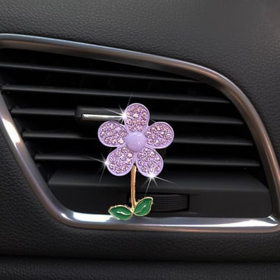 2022 m. Nauji gėlių automobilių aksesuarai, mergaičių oro ventiliacijos spaustukai, automobilių aromato difuzorius, skonio automobilių gaiviklis, automobilių interjero didmeninė prekyba