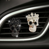 Koponya autó szellőzőnyílás dekoráció Belső frissítő Auto Outlet Parfüm Clip autós illat diffúzor Bling autós kiegészítők Menő ajándékok