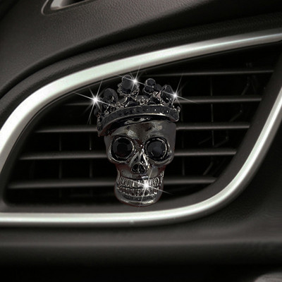 Koponya autó szellőzőnyílás dekoráció Belső frissítő Auto Outlet Parfüm Clip autós illat diffúzor Bling autós kiegészítők Menő ajándékok