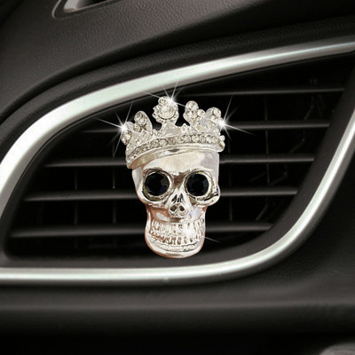 Koponya autó szellőzőnyílás dekoráció Belső frissítő Auto Outlet Parfüm Clip autós illat diffúzor Bling autós kiegészítők Menő ajándékok
