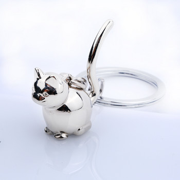 Μπρελόκ 3D γάτας Χαριτωμένο μπρελόκ για γυναίκες Γατάκι Τυχερή γάτα Μπρελόκ Μπρελόκ ανδρικό αυτοκίνητο Portachiavi Chaveiro Llaveros Charm