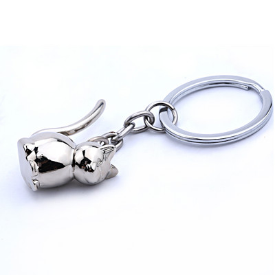 3D котешки ключодържател Сладък ключодържател за жени Коте Lucky Cat Ключодържател Ключодържател Мъжка кола Portachiavi Chaveiro Llaveros Bag Charm