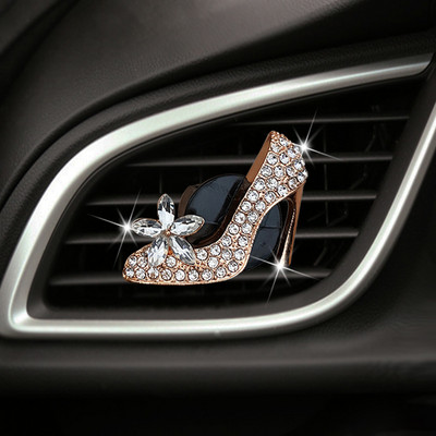 Kristalna visoka peta Dekoracija za automobil Osvježivač zraka za automobil Auto Outlet Stezaljka za parfeme Difuzor mirisa za automobil Bling Dodaci za automobile za djevojčice