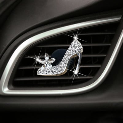 Kristalna visoka peta Dekoracija za automobil Osvježivač zraka za automobil Auto Outlet Stezaljka za parfeme Difuzor mirisa za automobil Bling Dodaci za automobile za djevojčice