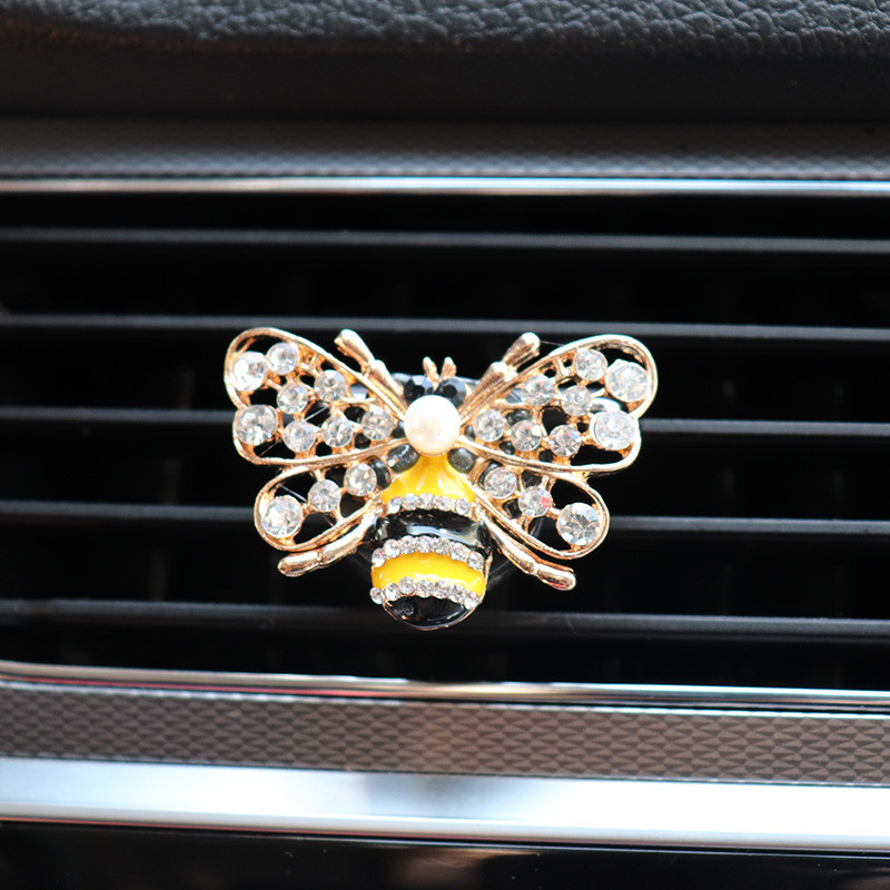 2020 m. naujo automobilio puošmena „Diamond Bee“ automobilių oro gaiviklis „Auto Outlet“ kvepalų klipas automobilių kvapų difuzorius Kūrybiški automobilių priedai mergaitėms