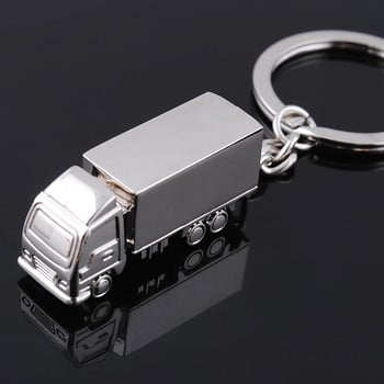 Creative Metal Car Truck Keychain Car Cartoon Auto Keychain Truck Keychain Big Truck Keychain Ασημένια μπρελόκ αξεσουάρ