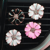 Rhinestone Daisy Flower Okus automobila Aroma Otvor Clip Miris automobila Miris Miris automobila Osvježivač zraka u dekoru interijera automobila za djevojčice