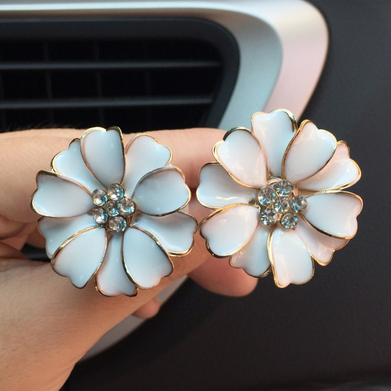 Rhinestone Daisy Flower Okus automobila Aroma Otvor Clip Miris automobila Miris Miris automobila Osvježivač zraka u dekoru interijera automobila za djevojčice