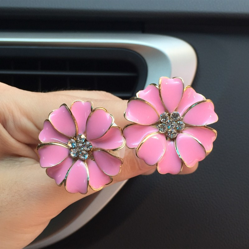 Rhinestone Daisy Flower Okus automobila Aroma Otvor Clip Miris automobila Miris Miris automobila Osvježivač zraka u dekoru interijera automobila za djevojčice
