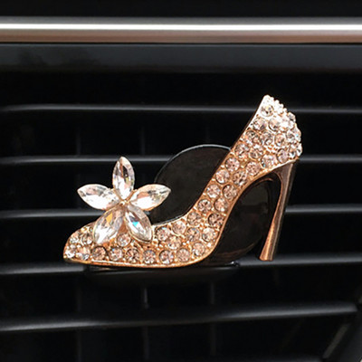 „Crystal High Heel“ automobilio dekoravimo oro gaiviklis „Auto Outlet“ kvepalų gnybtas automobilių kvapų difuzorius „Bling“ automobilių priedai, mergaitės, moterys