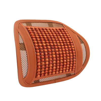 Universalūs automobilio odiniai mediniai karoliukai juosmens atrama tinklelio atrama, kvėpuojanti, patogūs mediniai karoliukai, tinkantys kėdės atramai, 3 spalvos