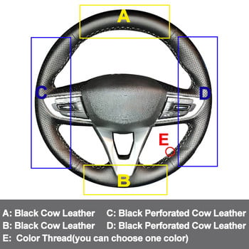 Ράψιμο στο χέρι Κάλυμμα τιμονιού αυτοκινήτου Cow Leather Volant For Chevy Chevrolet Tracker IV 2019 2020 2021 2022 2023 Braid On