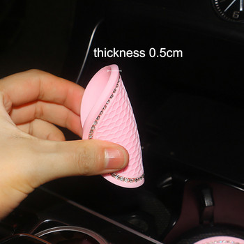 2 бр. Bling Car Car Car Diamond Anti-Slip Mat For Auto Non Slip Pad Water Cup Mat Decoration Car Interior Accessories Момичета