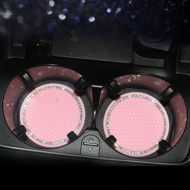 2 τεμ. Bling ποτηροθήκη αυτοκινήτου Διαμαντένιο αντιολισθητικό χαλάκι για αυτόματο αντιολισθητικό μαξιλαράκι Water Cup Διακόσμηση Αξεσουάρ εσωτερικού αυτοκινήτου για κορίτσια