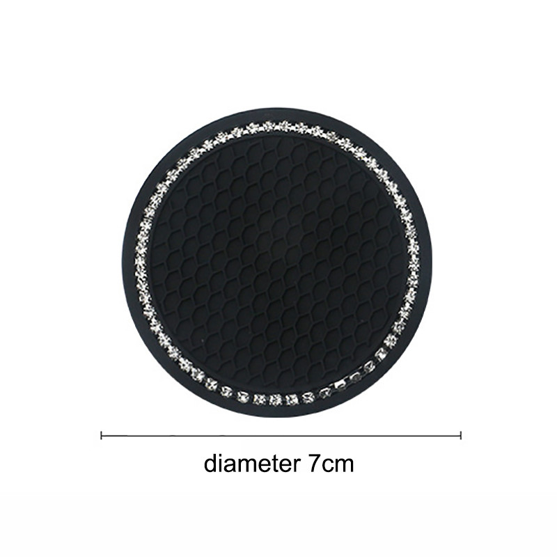 2 τεμ. Bling ποτηροθήκη αυτοκινήτου Διαμαντένιο αντιολισθητικό χαλάκι για αυτόματο αντιολισθητικό μαξιλαράκι Water Cup Διακόσμηση Αξεσουάρ εσωτερικού αυτοκινήτου για κορίτσια