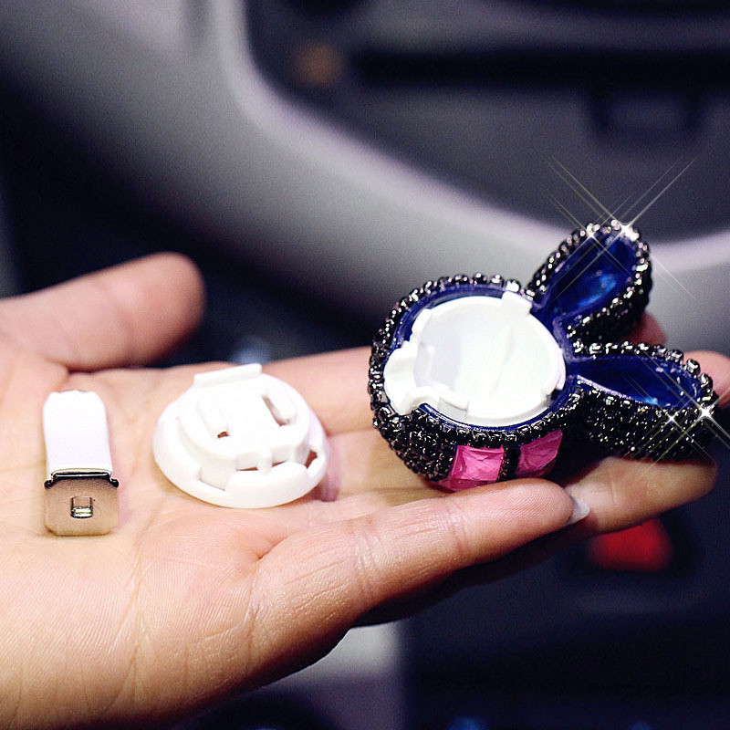 Mieli triušio automobilių gaivikliai oro ventiliacijos kvepalų klipas „Bling“ automobilių priedai mergaitėms, interjero dekoras, aromatizuojantis automobilio aromato difuzorius