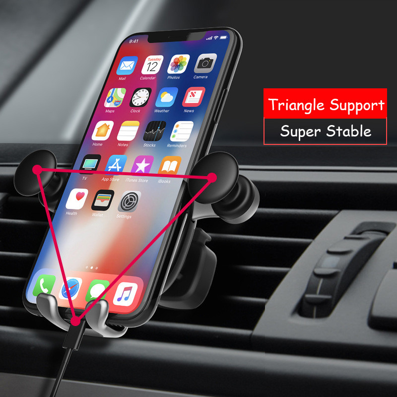 GPS tartó telefonhoz autóba szerelhető Gravity Air Vent mobil támogatás mobiltelefon okostelefon tartóhoz autós tartó Auto tartozékok