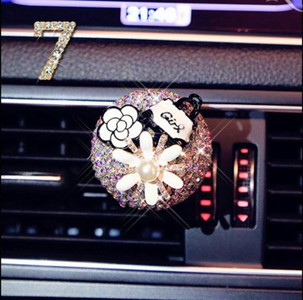 Gyémánt Bling Autós Légfrissítő Virág Szellőző Clip Auto Belső Dekor Autóillat Autó Aroma Diffúzor Illat Autós Kiegészítő Lányoknak