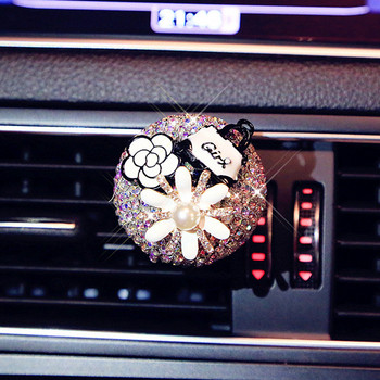 Diamond Bling Car Αποσμητικό αέρα Κλιπ εξαερισμού λουλουδιών Auto Decor Εσωτερικού Αυτοκινήτου Διαχύτης αρώματος αυτοκινήτου Αξεσουάρ αυτοκινήτου για κορίτσια