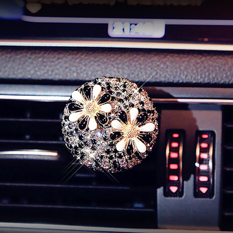 Gyémánt Bling Autós Légfrissítő Virág Szellőző Clip Auto Belső Dekor Autóillat Autó Aroma Diffúzor Illat Autós Kiegészítő Lányoknak