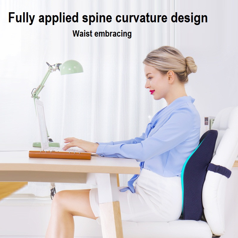 Veliki jastuk za stolicu Ortopedska potpora za leđa Lumbalni jastuk Najbolji vrhunski uredski jastuk od memorijske pjene Ergonomski ublažava bolove u donjem dijelu leđa