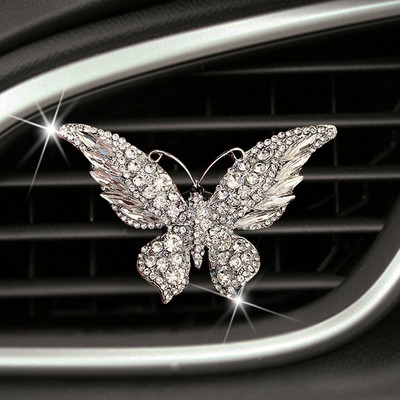 Prabangių automobilių papuošalai Deimantiniai drugeliai Automobilių vidaus apdaila Kvepalai Difuzorius Automobilis Oro ventiliacijos Clip Bling Automobilių Priedai Merginos
