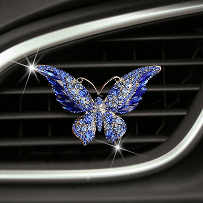 Luksuzni ukrasi za automobile Dijamantni leptir Dekoracija interijera automobila Difuzor parfema Stezaljka za ventilacijski otvor automobila Bling Dodaci za automobil Djevojke
