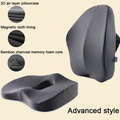 Atminties putplasčio automobilio sėdynės atramos pagalvėlė biuro kėdės pagalvė Automobilinė juosmens pagalvė Automatinė juosmens ortopedinė pagalvė Automatinė masažinė sėdynės pagalvė