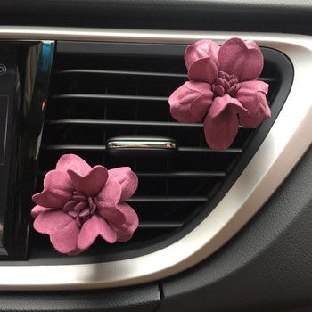 Τρισδιάστατο χειροποίητο κλιπ εξαερισμού λουλουδιών για αποσμητικό αέρα αρώματος αυτοκινήτου στο αυτοκίνητο Διαχύτης αρωμάτων Auto εσωτερικό διακοσμητικό αξεσουάρ για κορίτσια