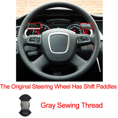 Ručno šivanje poklopca upravljača automobila za Audi A3 2006-2013 A4 (B8) A6 (C6) A8 A8 L Q5 Q7 2007-2011 S8 2008-2009